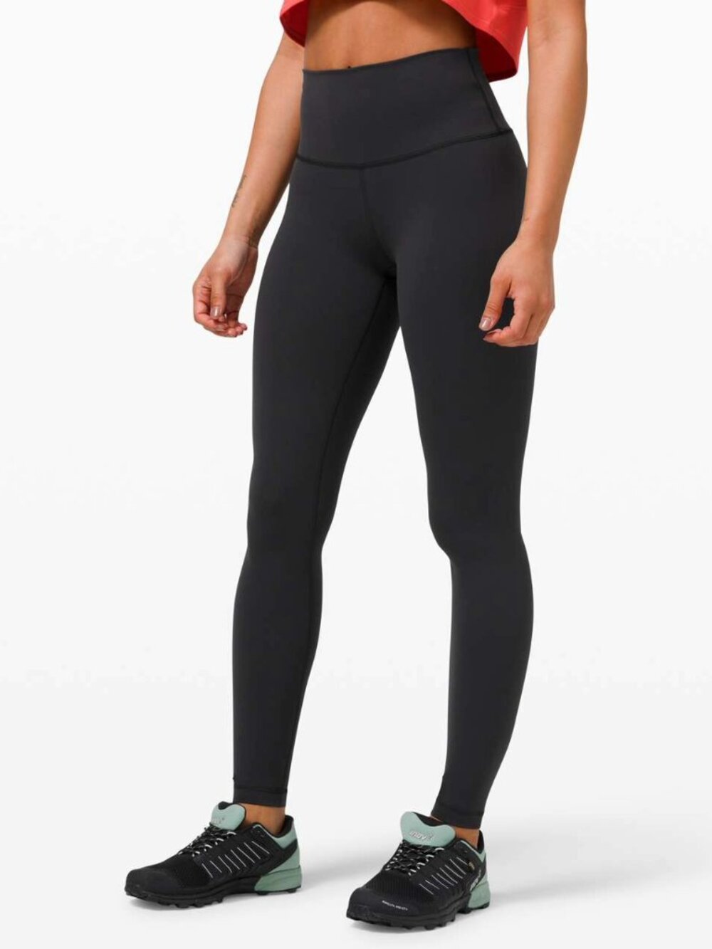 Lululemon Women 14 Wunder Train High Rise Tight 28" Black Athleisure Activewear